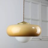 Space Age Brown Pendant Lamp from Guzzini, 1960s