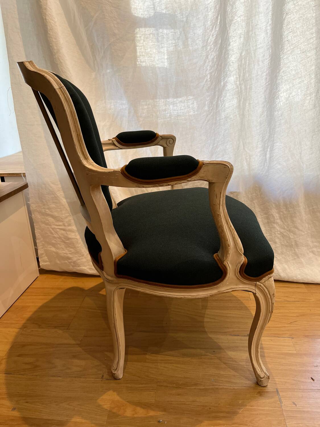 Pair of cabriolet armchairs