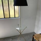 Adnet brass floor lamp with loops