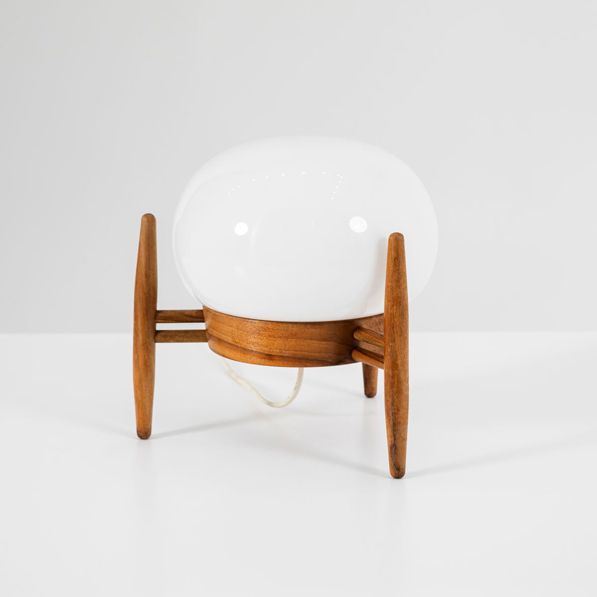 Wood and glass table lamp by Uluv