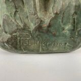 Lampe de table de Robert Mermet représentant un garçon/putto debout