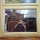 mirror trumeau and landscape painting – Faux marble decor –