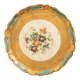 Vintage light blue decorative wooden plate, Italy, 1960s.