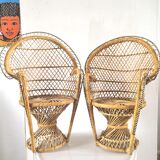 Pair of Emmanuelle armchairs for doll design 70s