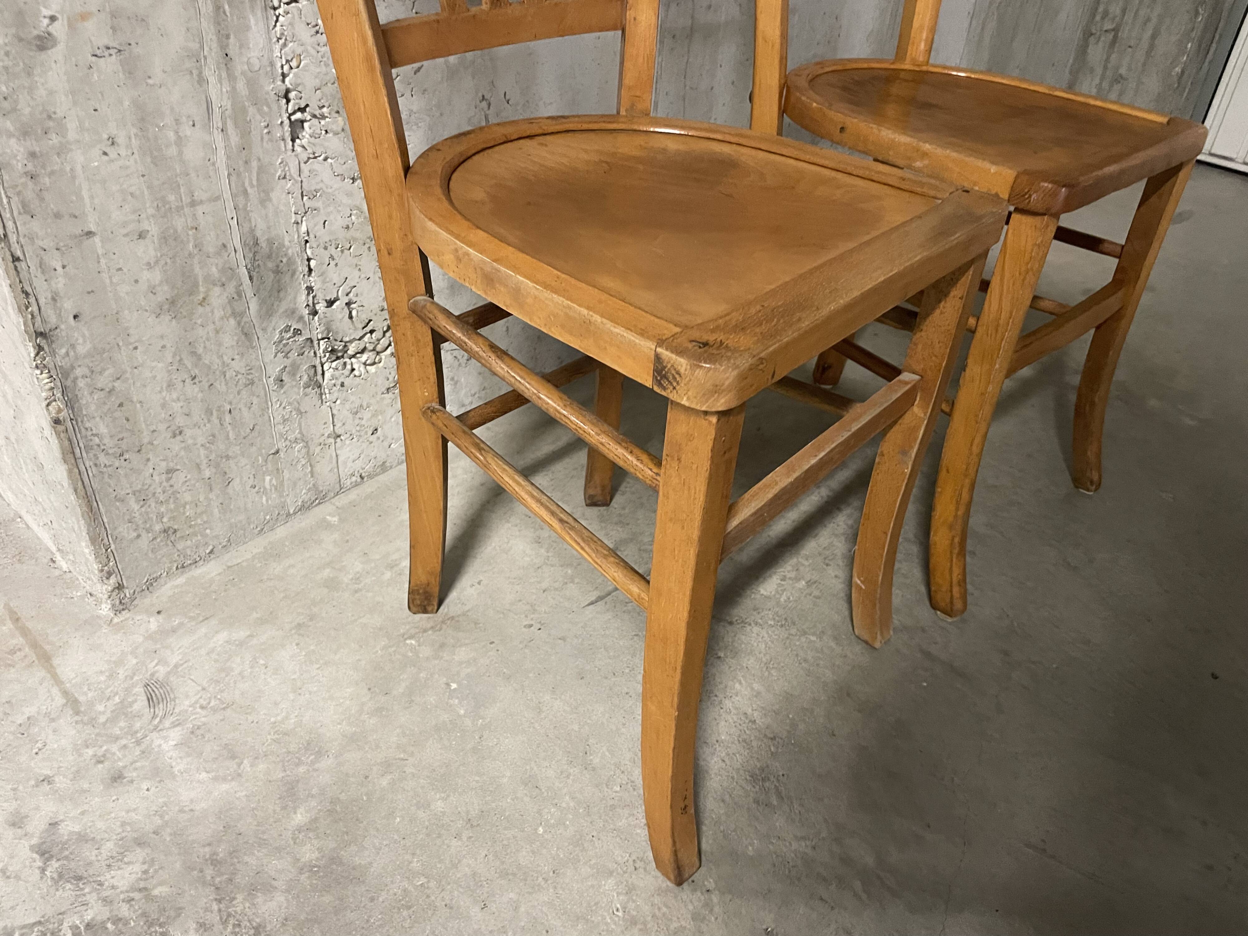 Pair of 1950s bistro chairs