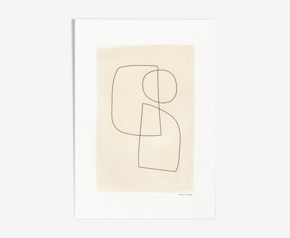 Peinture et illustration sur papier • T515 • signée Eawy