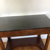 Mahogany and marble Empire console