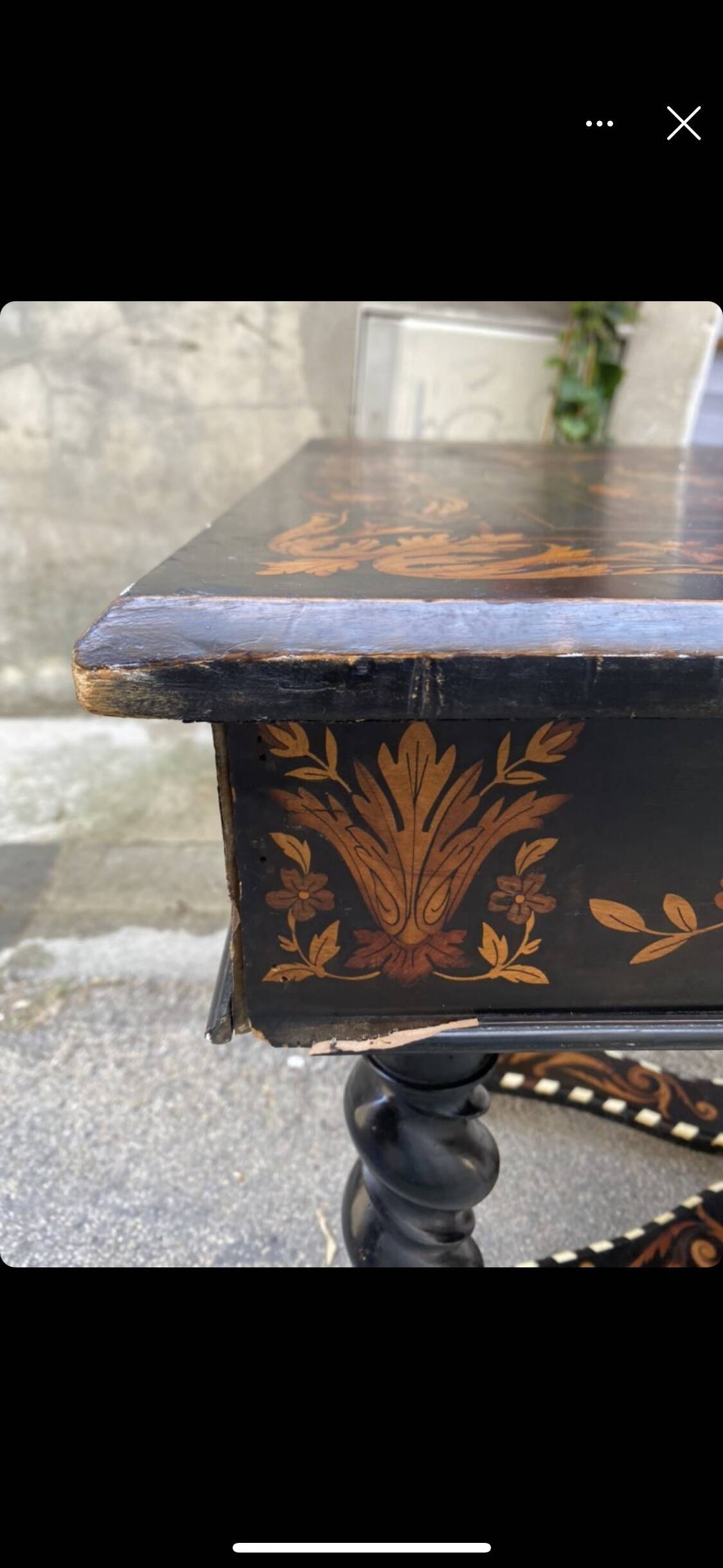 Marquetry table Louis XIII