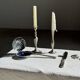 Antique silver-plated candlestick with a baluster shaft H21 D9.5