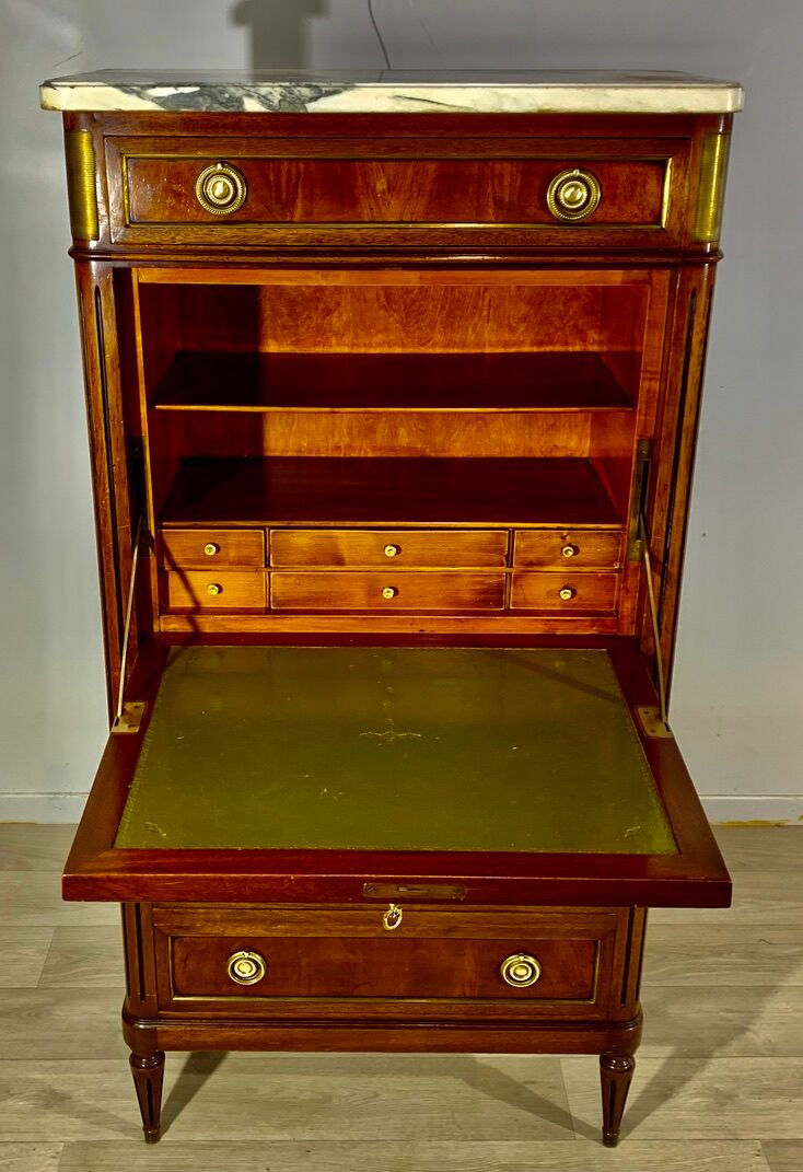 SECRETARY of Louis XVI Style, ACAJOU, nineteenth century