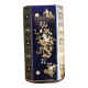 Navy blue and gold ceramic vase Gien