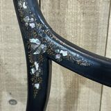 Pair of chairs Napoleon III XIXth in norci wood and mother-of-pearl inlay