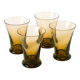 Ensemble de 4 petits verres en verre fumé, Art Déco, 1930