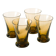 Ensemble de 4 petits verres en verre fumé, Art Déco, 1930