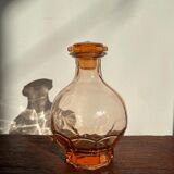 Pink glass liqueur decanter