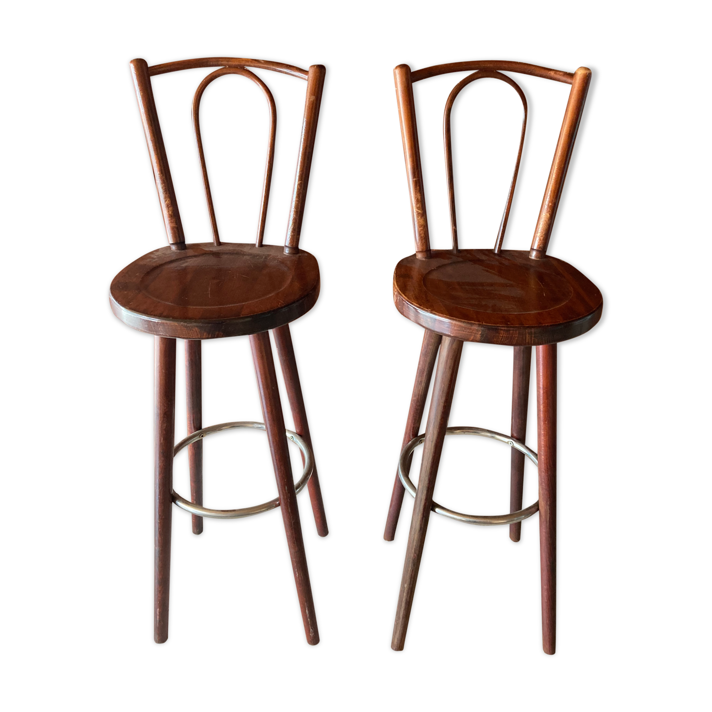 Paire de tabourets bistrot