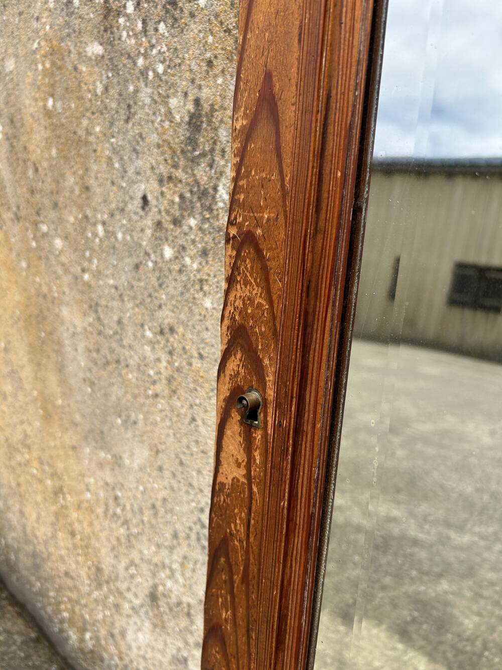 Grand miroir porte d'armoire vintage, années 40 /50