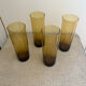 4 verres ambrés