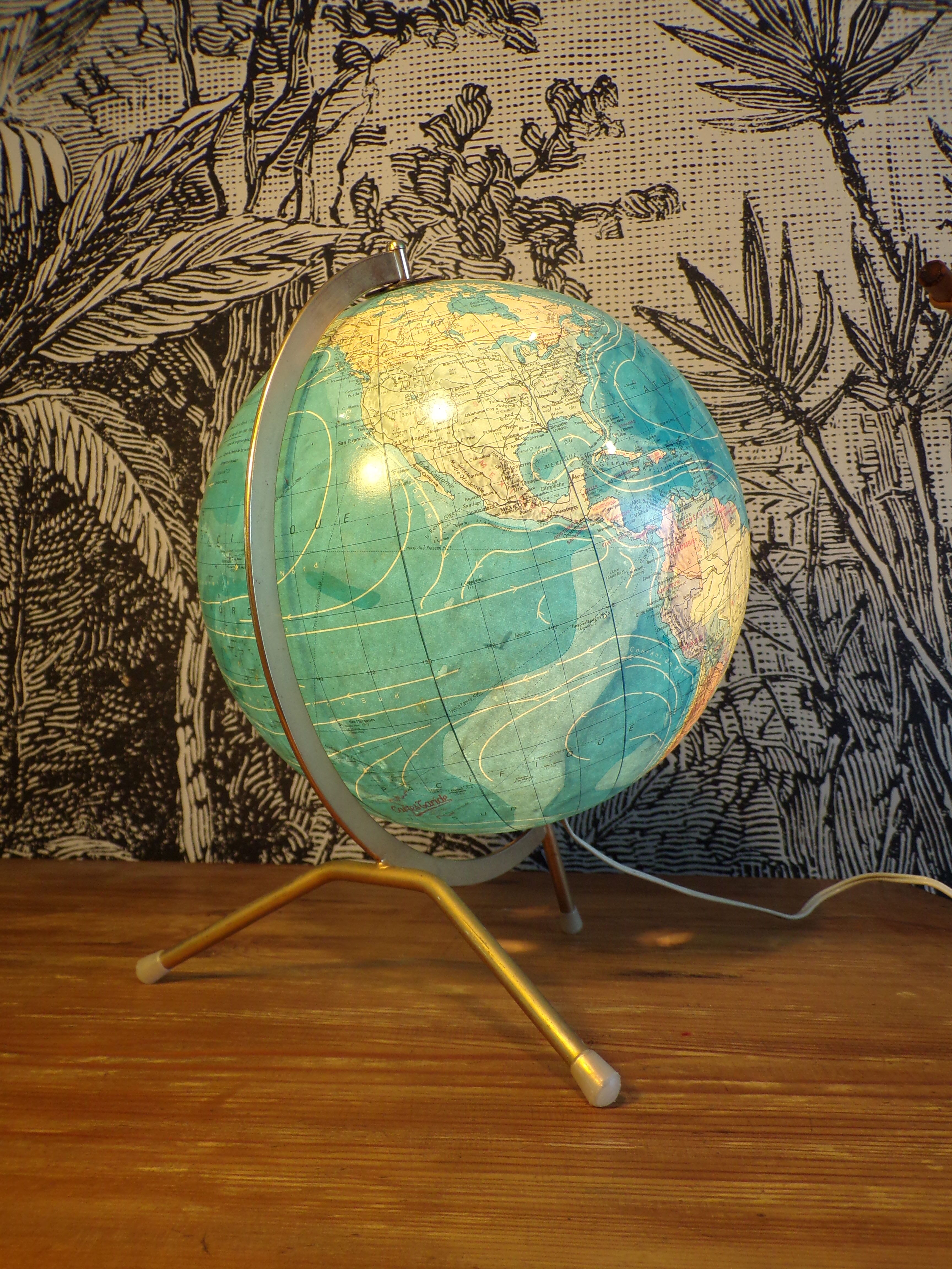 Taride luminous terrestrial globe 1970