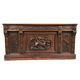 Bureau ministre en chêne richement sculpté, circa 1880