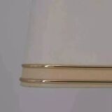 Pair of chrome and brushed metal lamps