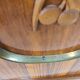 1960s sideboard with decorated doors in wood and brass
