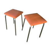 Paire de tabourets en Skaï