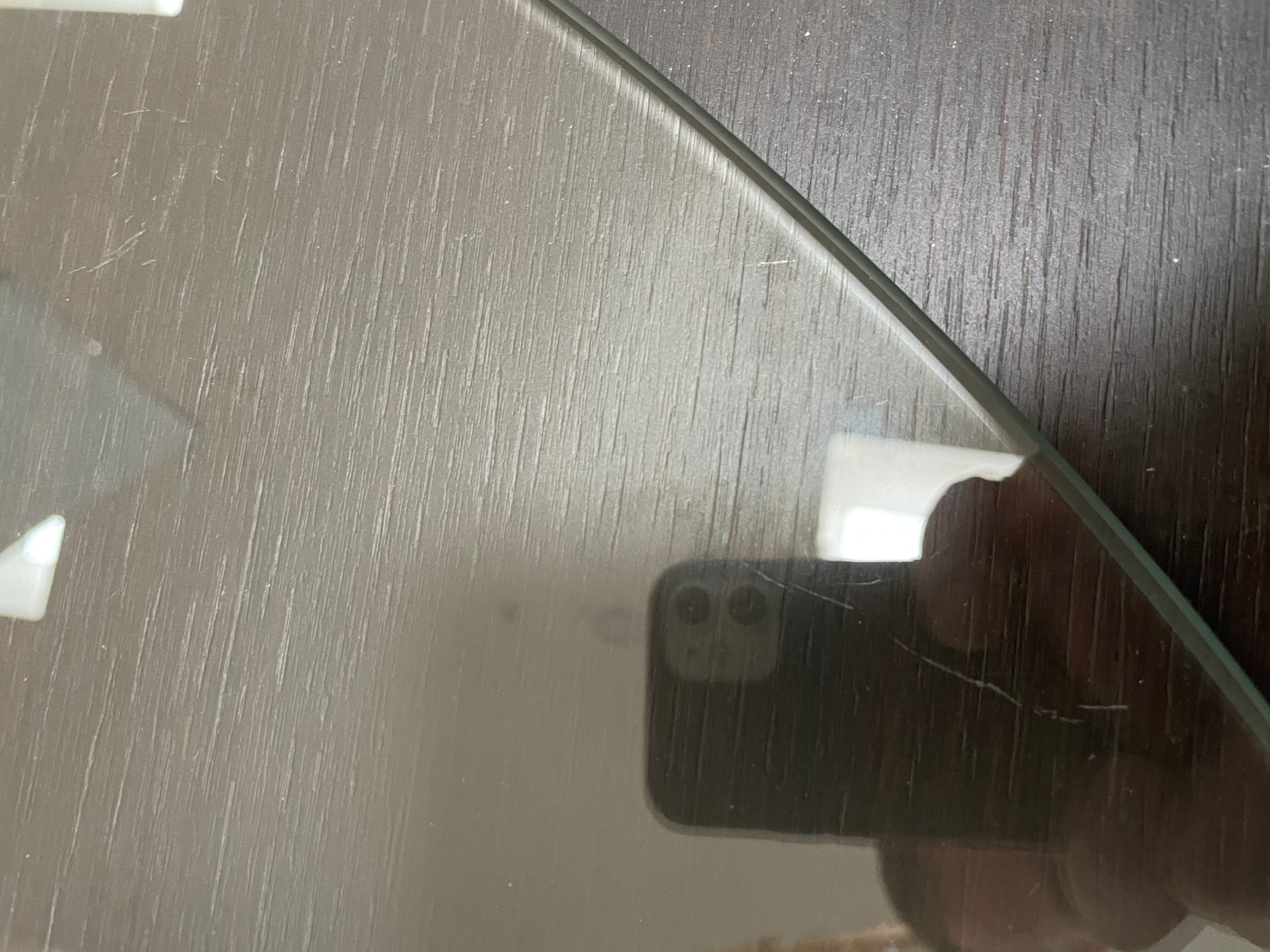 Round dining table chrome and glass / italy, 1980s