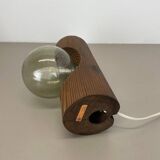 Grande lampe de table sculpturale et organique en bois de pin, attribuée à Temde Lights, Allemagne, années 1970