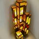 1970s Longobard Floor Lamp – Hammered Glass & Wrought Iron, Italy