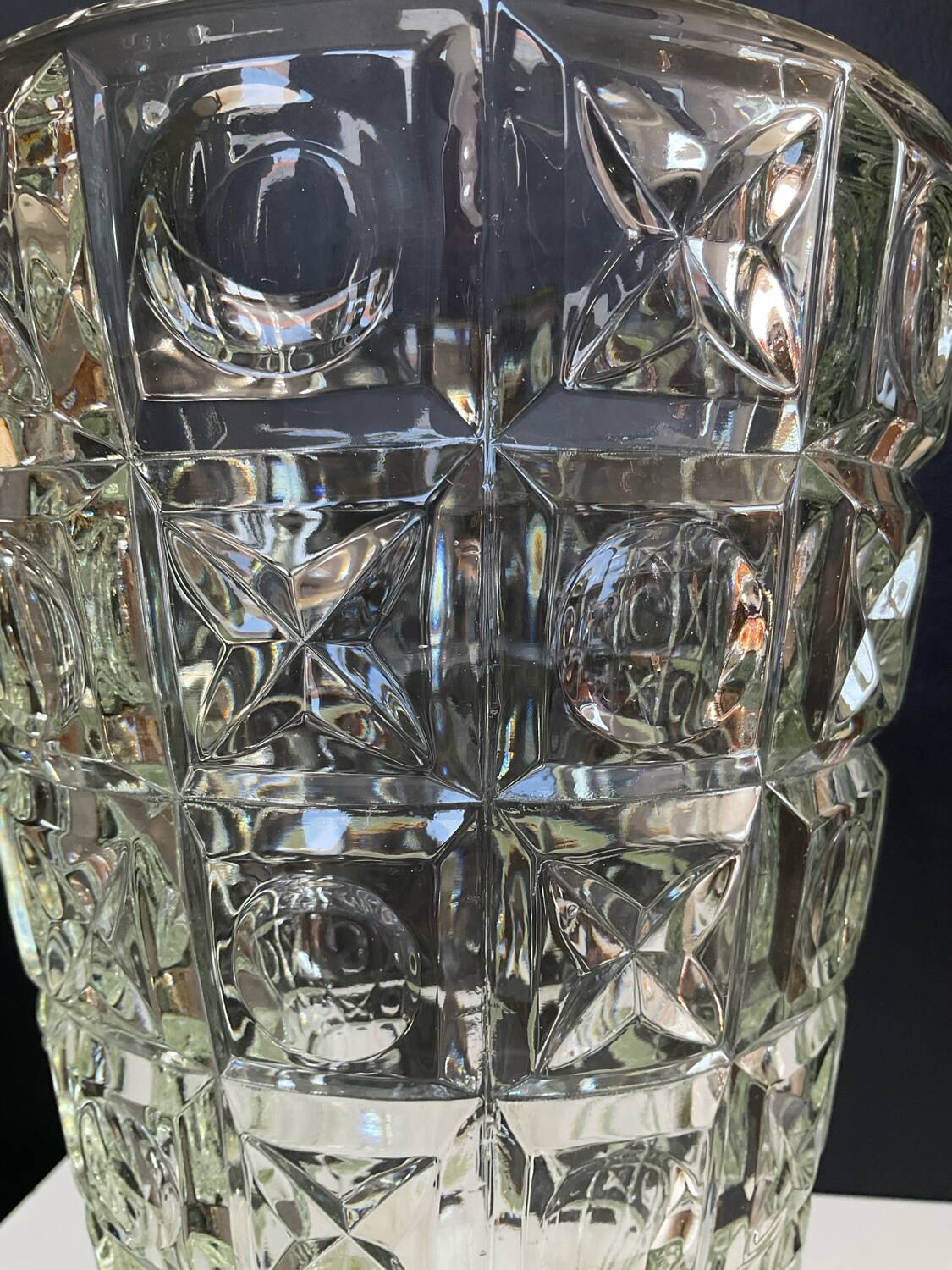 Vintage OXO grand vase in Bohemian crystal