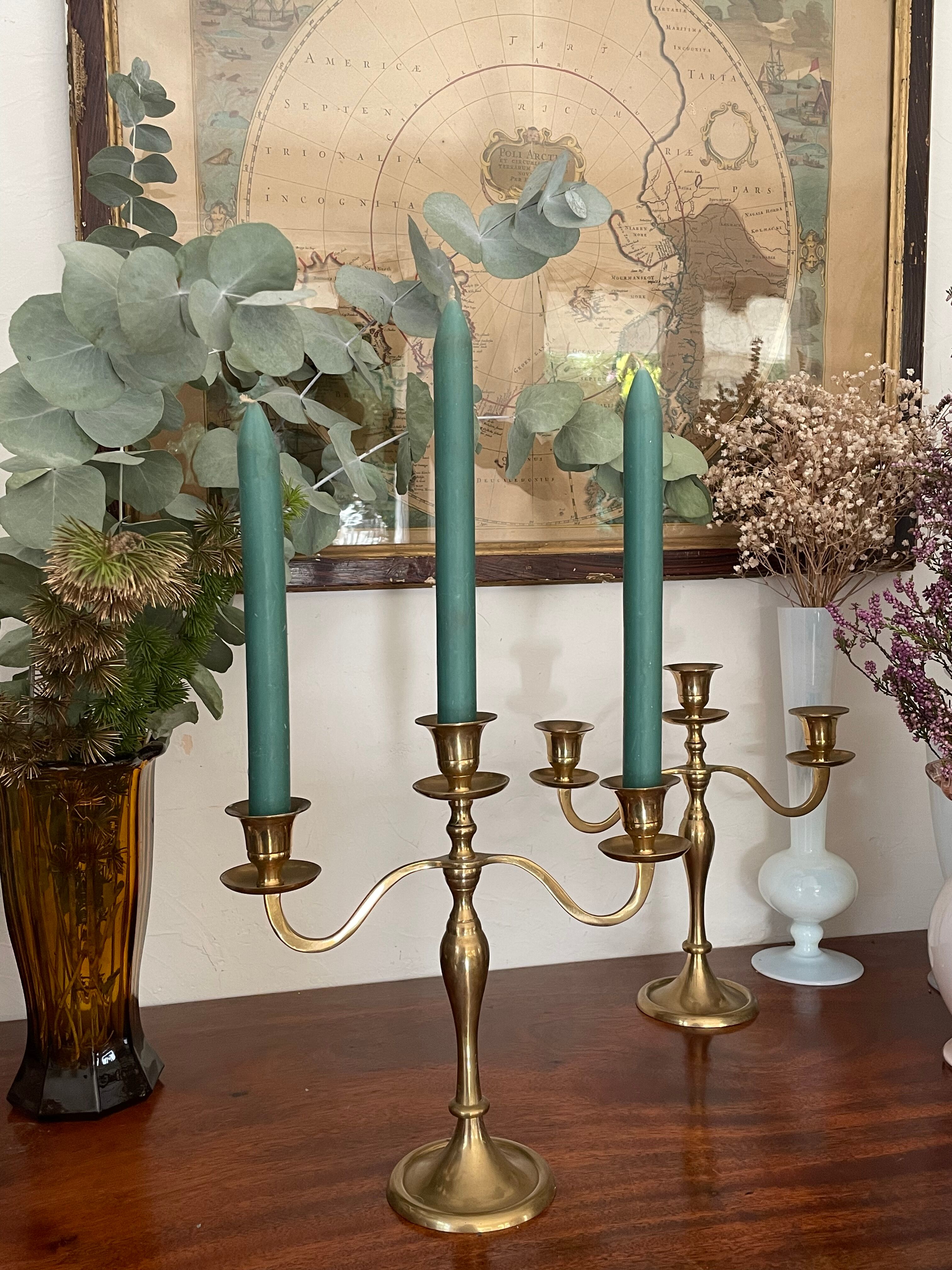 Pair of brass candlesticks