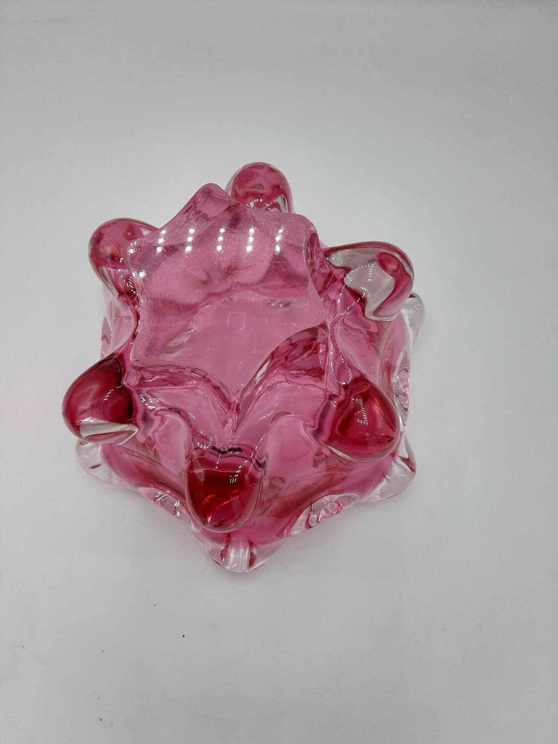 Art glass bowl from the 1960s, by Joseph Hospadka - Chribska Glassworks