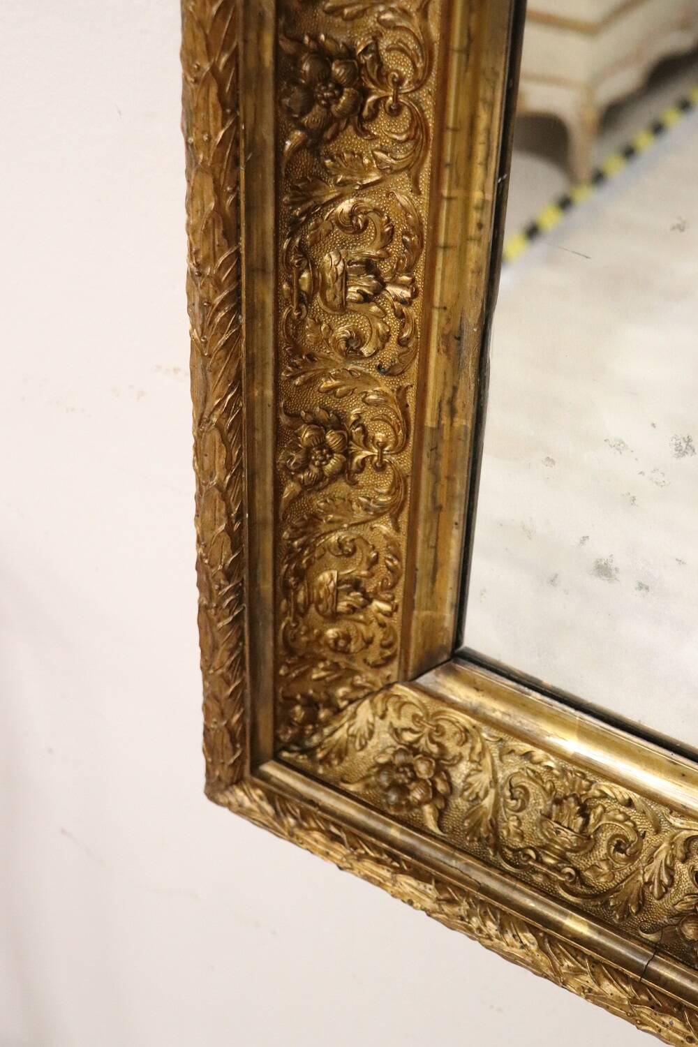 Golden Wood Wall Mirror