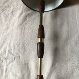 Teak and brass table lamp 60s
