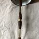 Teak and brass table lamp 60s