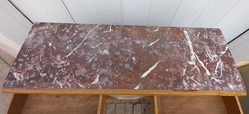 Vintage art deco marble sideboard.