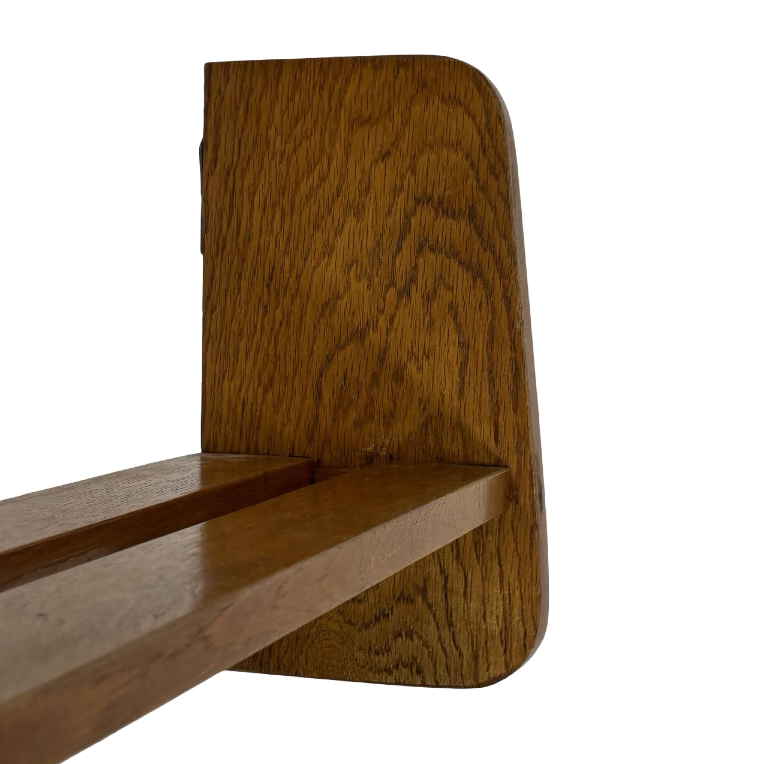 Vintage wooden wall shelve rack bookshelf in wood minimalist