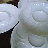 6 porcelain oyster plates by Tharaud