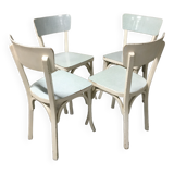 Series of 4 Baumann wooden chairs