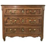 Commode Louis XV en chêne clair 18ème siècle
