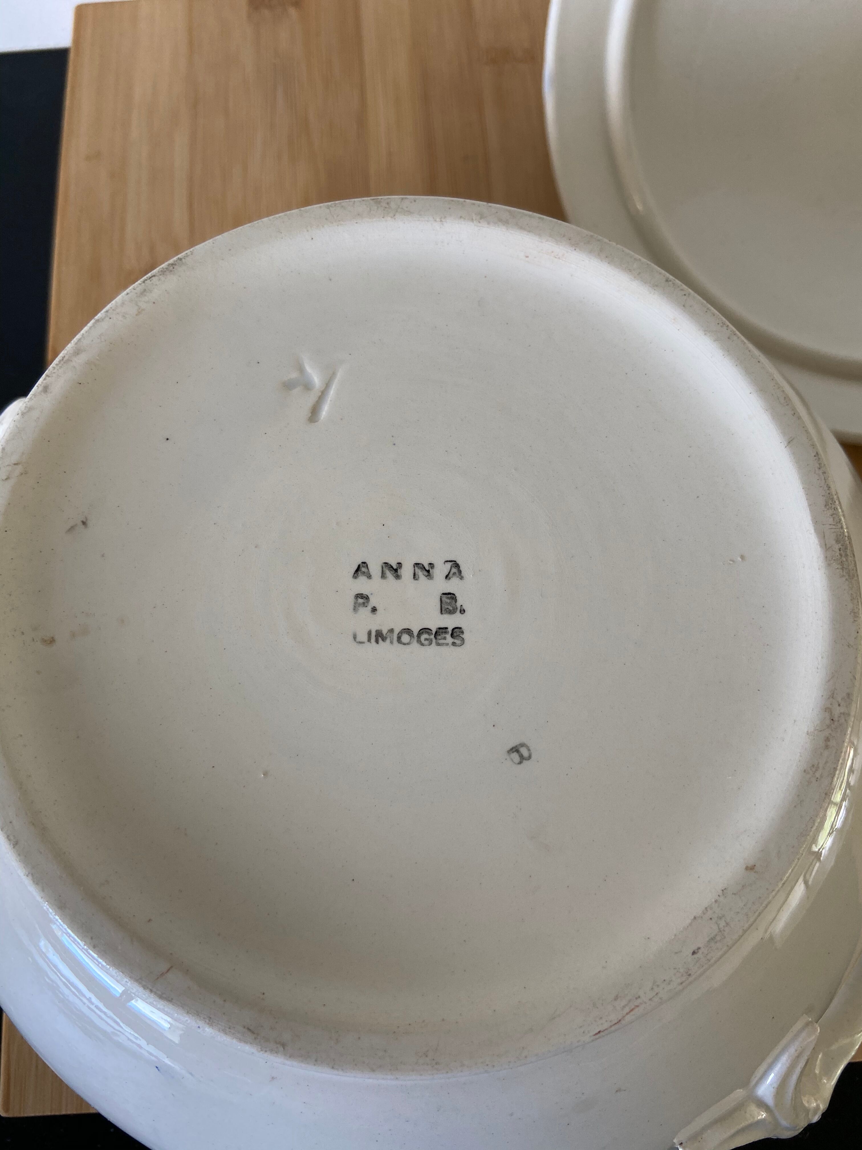 Limoges porcelain bulging soup