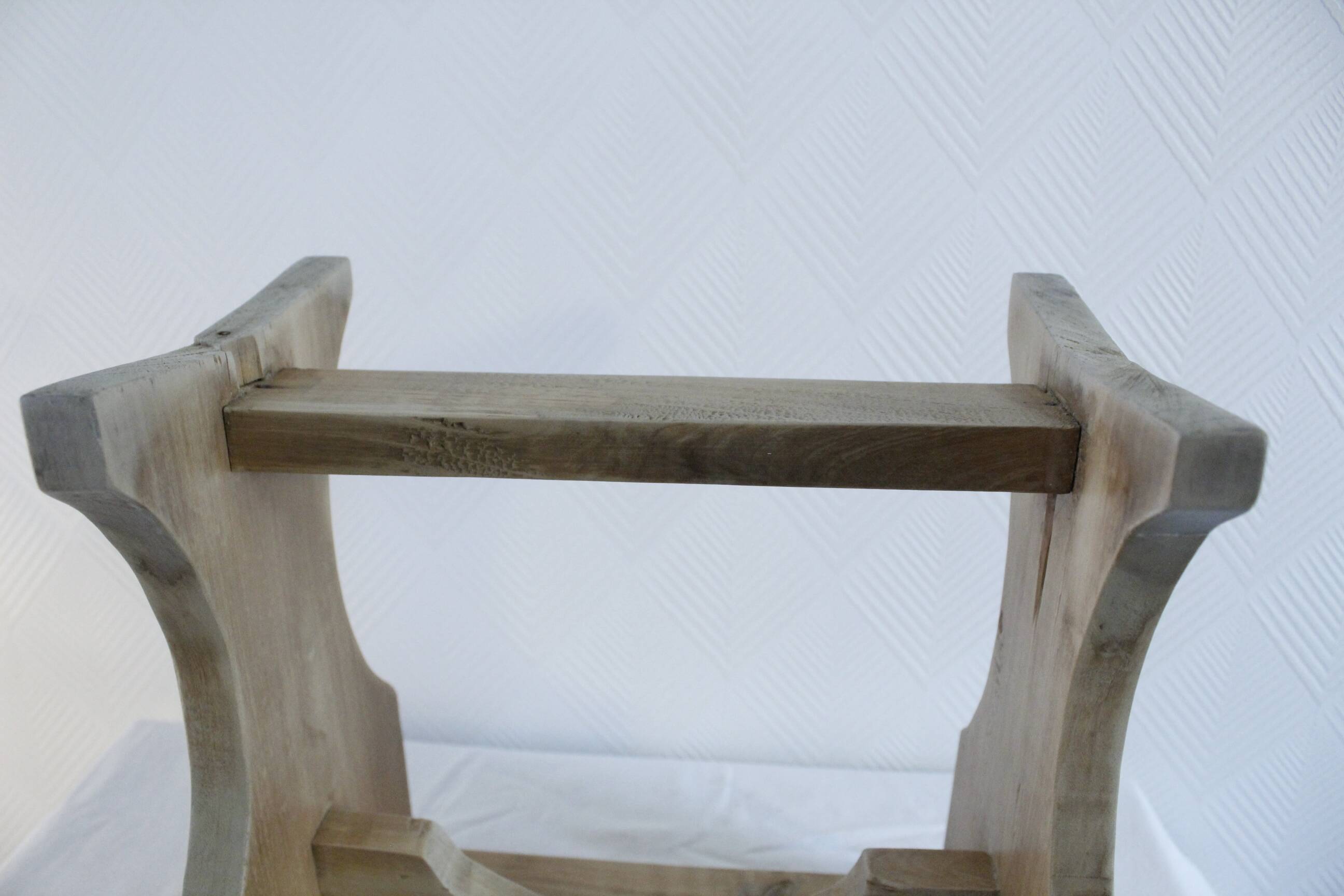 Small renovated solid wood bench