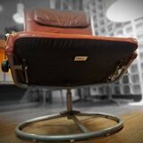 Pair of Lounge Chairs + Malung Leather Ottoman from the 90's