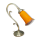 Lampe laiton et pâte de verre art déco