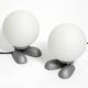 Pair of 1990s table lamps with a cast aluminum base by Sompex