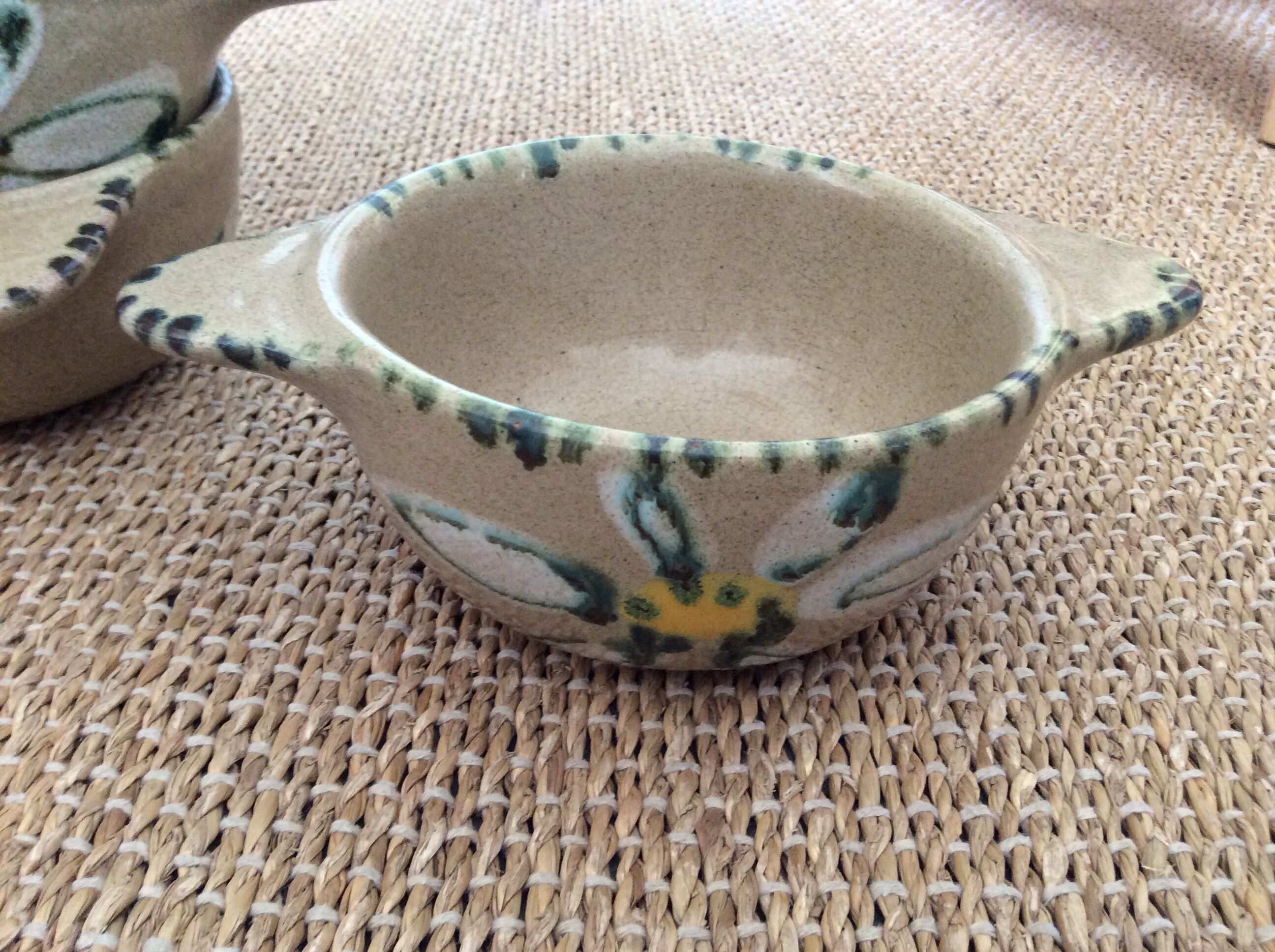 4 glazed terracotta bowls