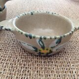 4 glazed terracotta bowls
