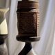 Large Indonesian wicker fishing basket with lid H65 D33