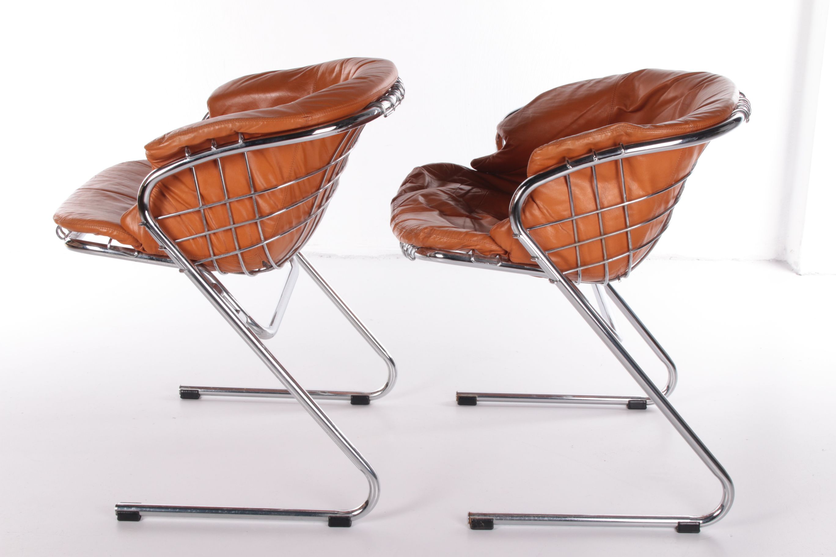 Set of 2 Gastone Rinaldi Dining room chairs Model Flynn,1970 Italy